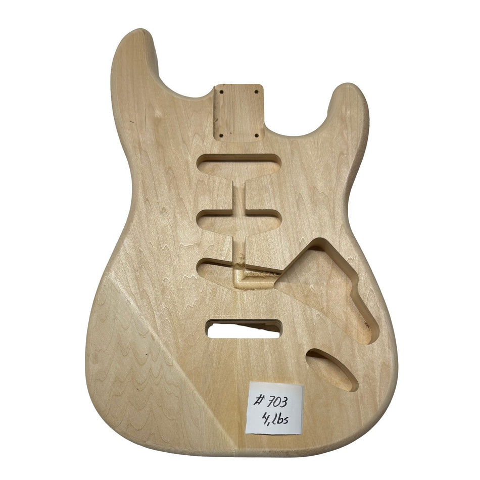 ST-Style Basswood Unfinished Fender Guitar Body #703