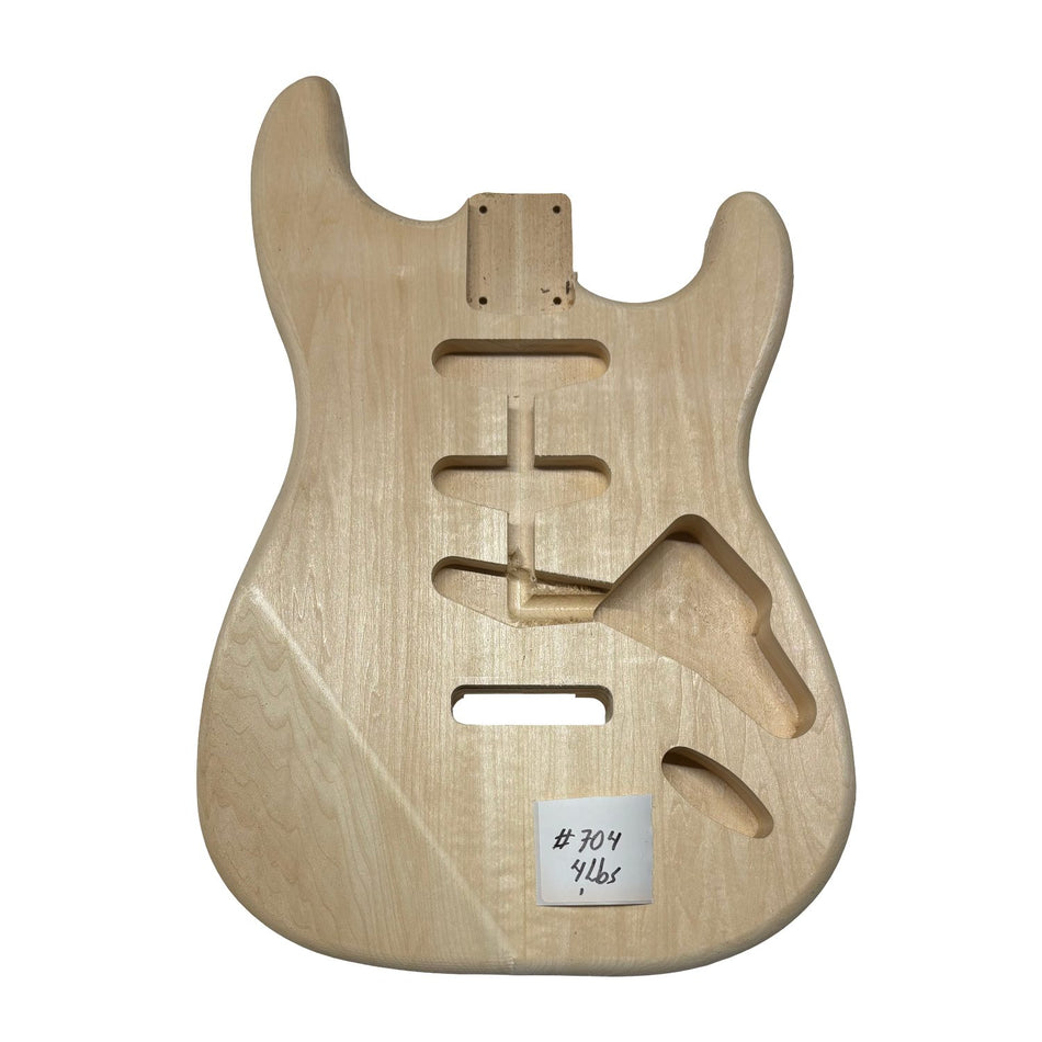 ST-Style Basswood Unfinished Fender Guitar Body #704