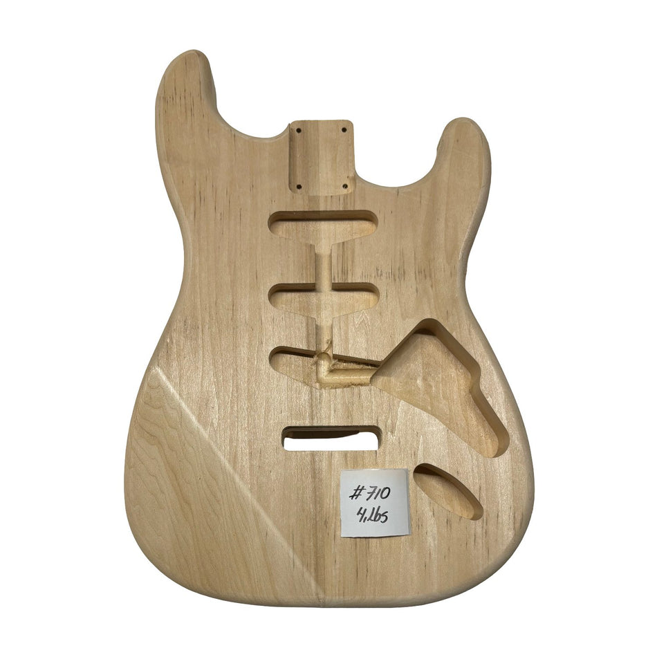 ST-Style Basswood Unfinished Fender Guitar Body #710