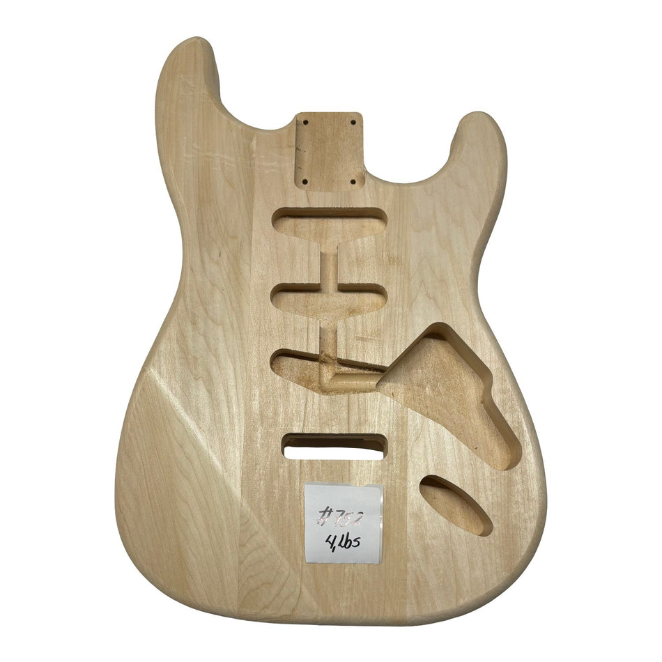 ST-Style Basswood Unfinished Fender Guitar Body #752