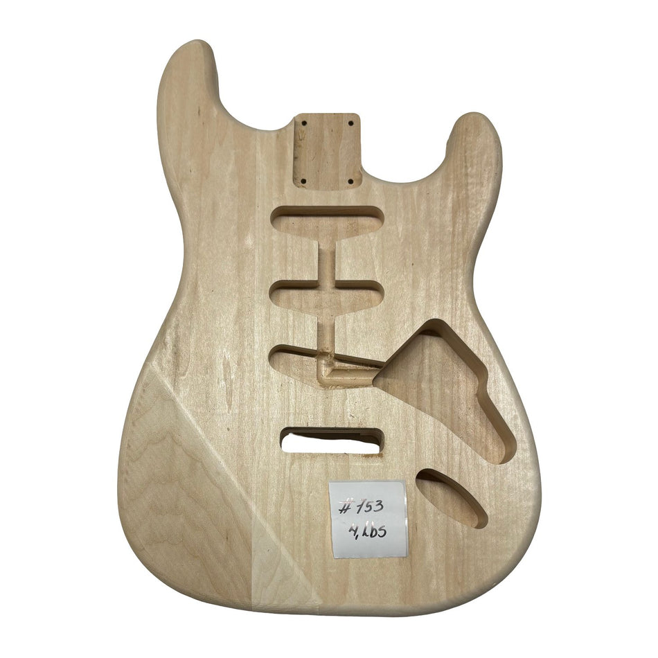 ST-Style Basswood Unfinished Fender Guitar Body #753