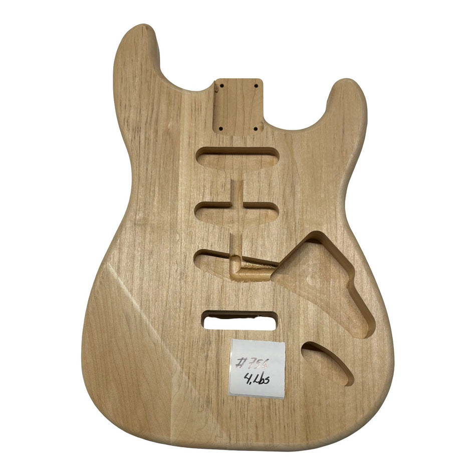 ST-Style Basswood Unfinished Fender Guitar Body #756
