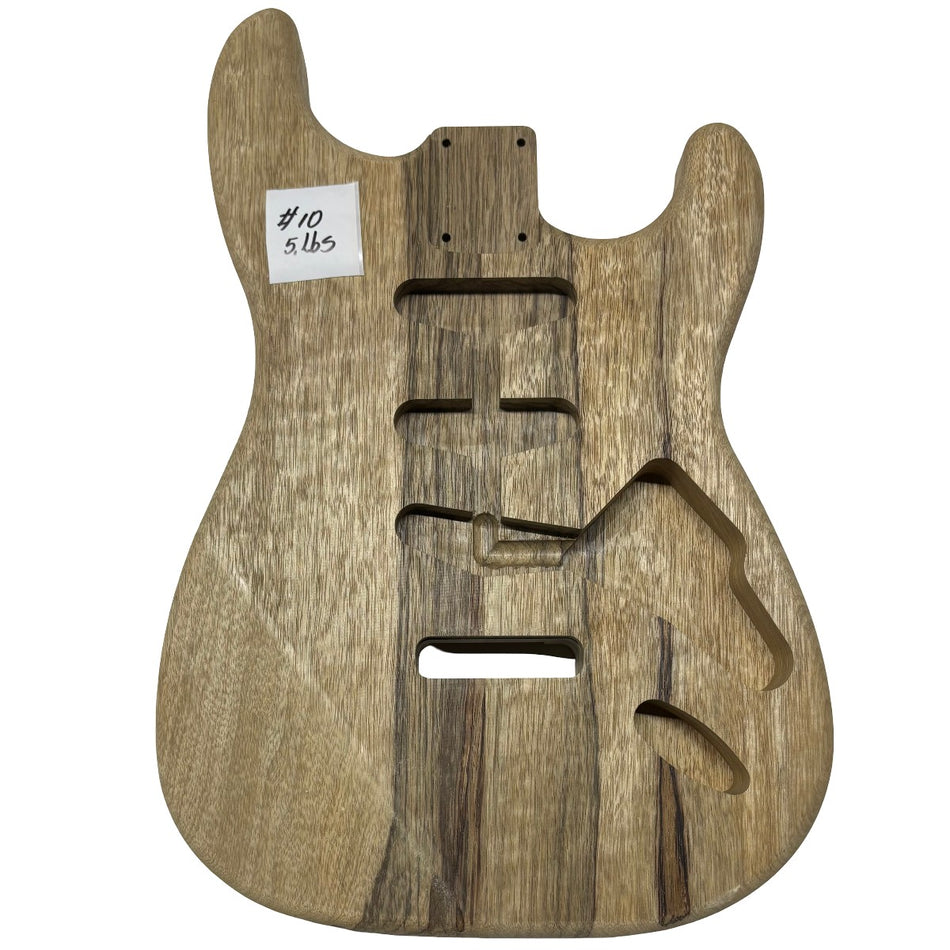 ST-Style Black Limba Unfinished Fender Guitar Body #10