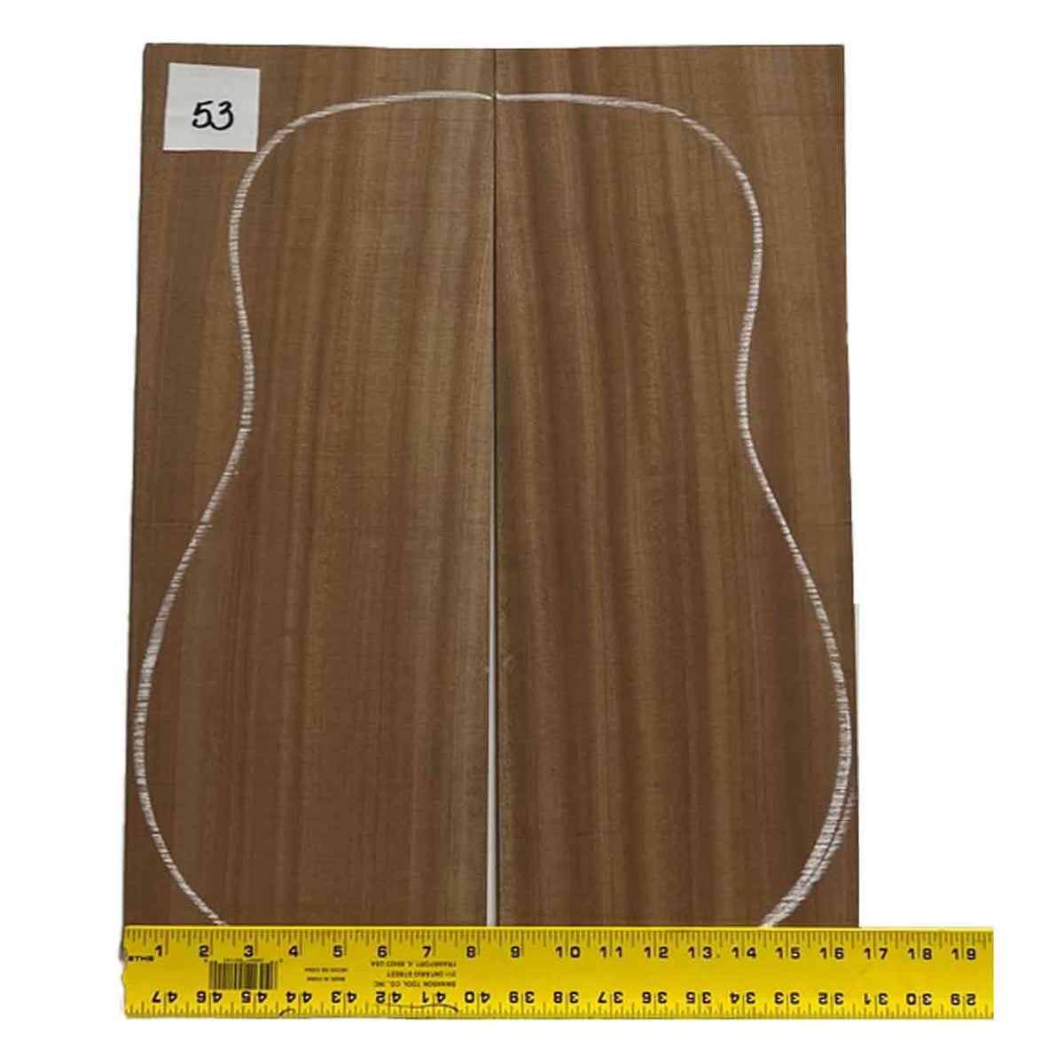 Sapele Dreadnought Guitar Back & Side Set #53 - Exotic Wood Zone - Buy online Across USA 