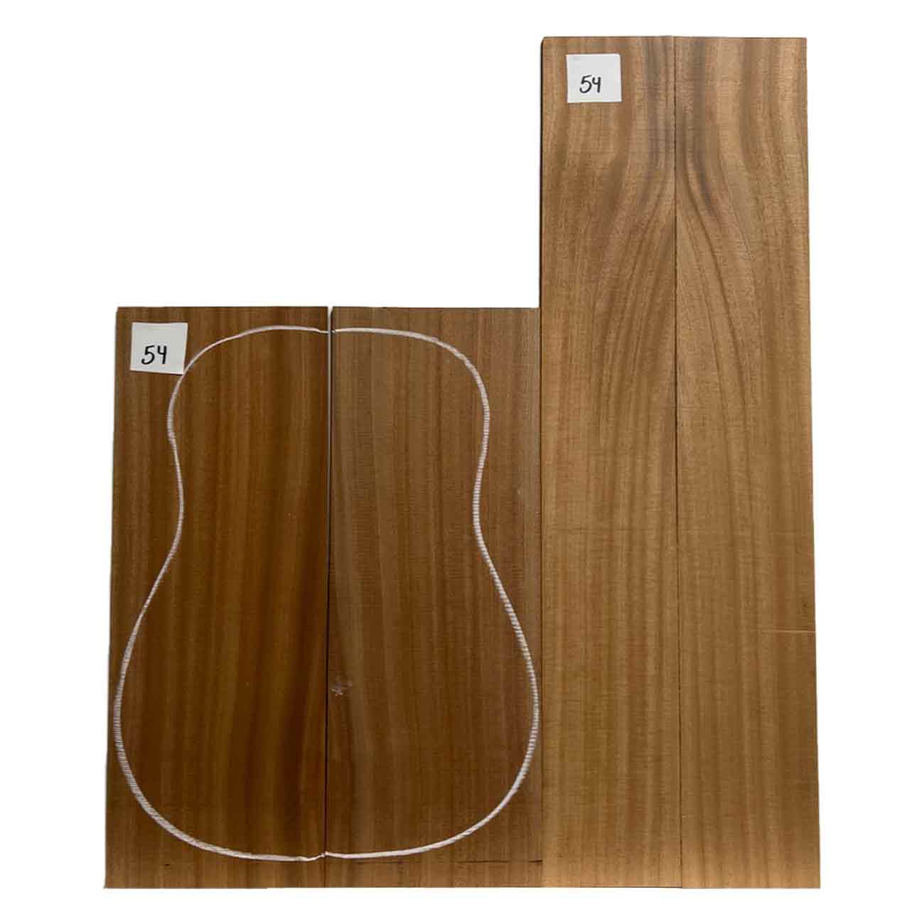 Sapele Dreadnought Guitar Back & Side Set #54 - Exotic Wood Zone - Buy online Across USA 