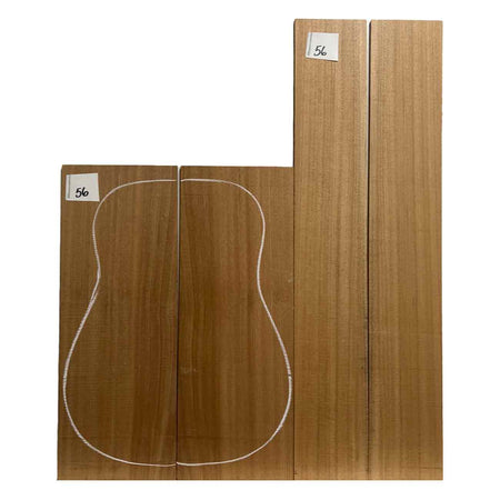 Sapele Dreadnought Guitar Back & Side Set #56 - Exotic Wood Zone - Buy online Across USA 