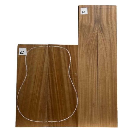 Sapele Dreadnought Guitar Back & Side Set #62 - Exotic Wood Zone - Buy online Across USA 