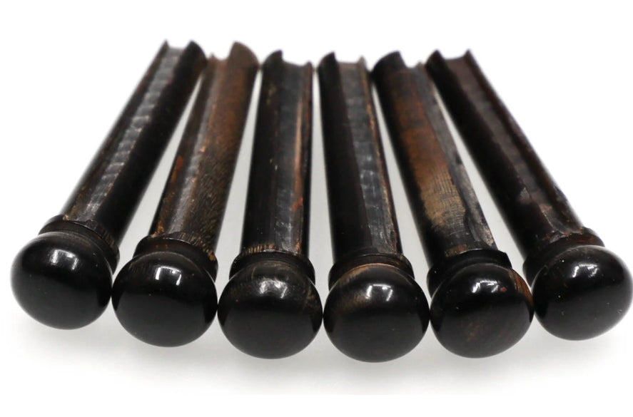 Hosco Slotted Bridge Pins – Buffalo Horn (Set of 6) by JOBOIS