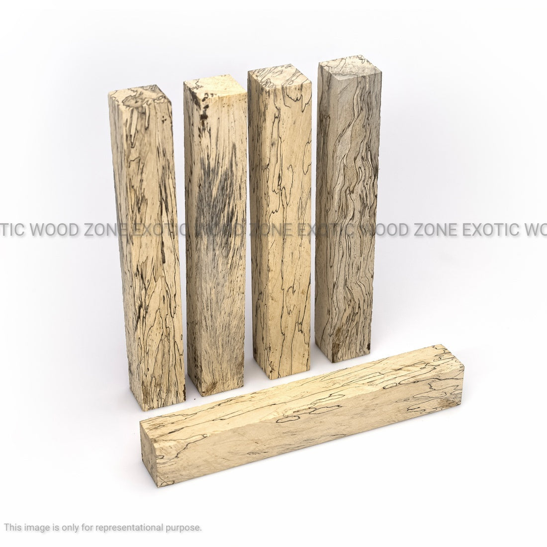 Pack of 10, Spalted Tamarind Wood Pen Blanks 3/4&quot; x 3/4&quot; x 6&quot; - Exotic Wood Zone - Buy online Across USA 