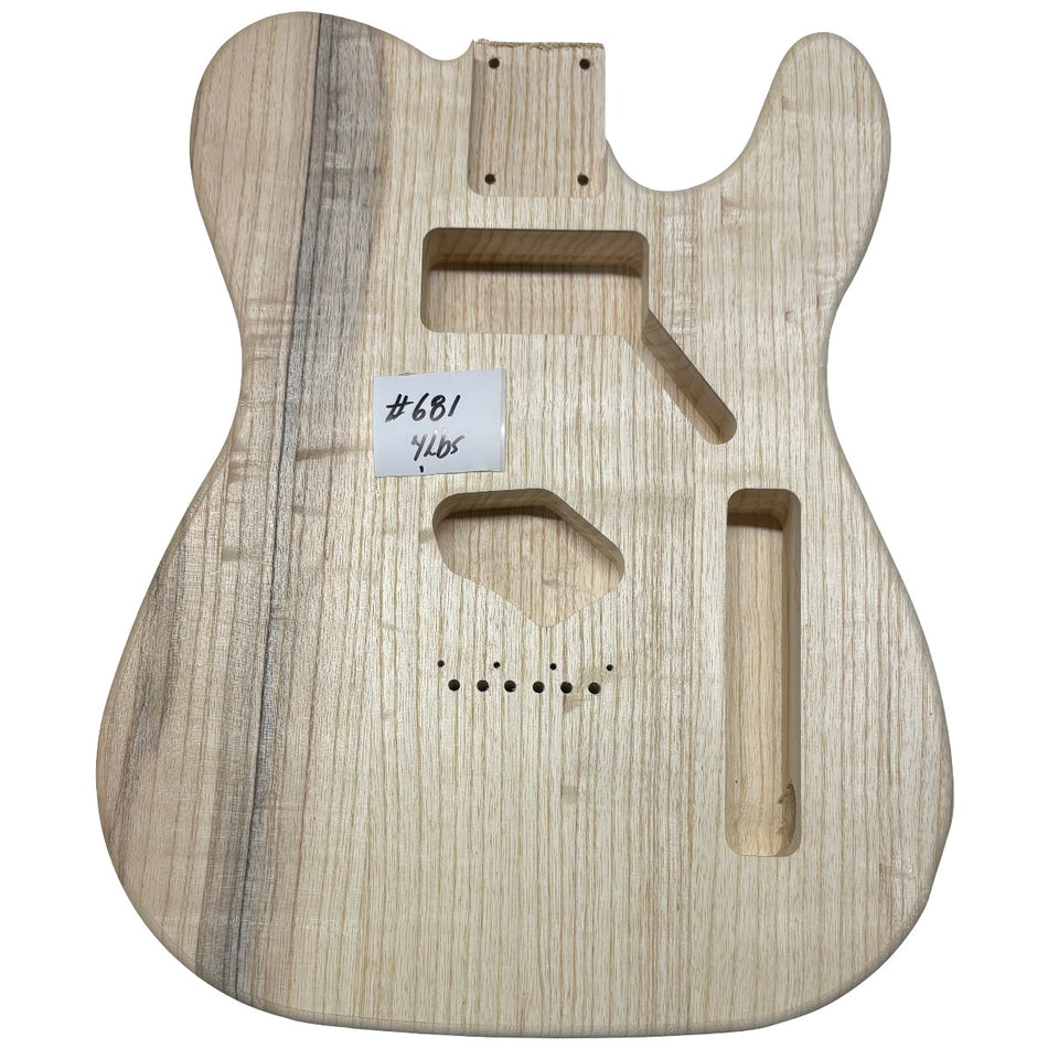 TL-Style Swamp Ash Unfinished Fender Guitar Body #681