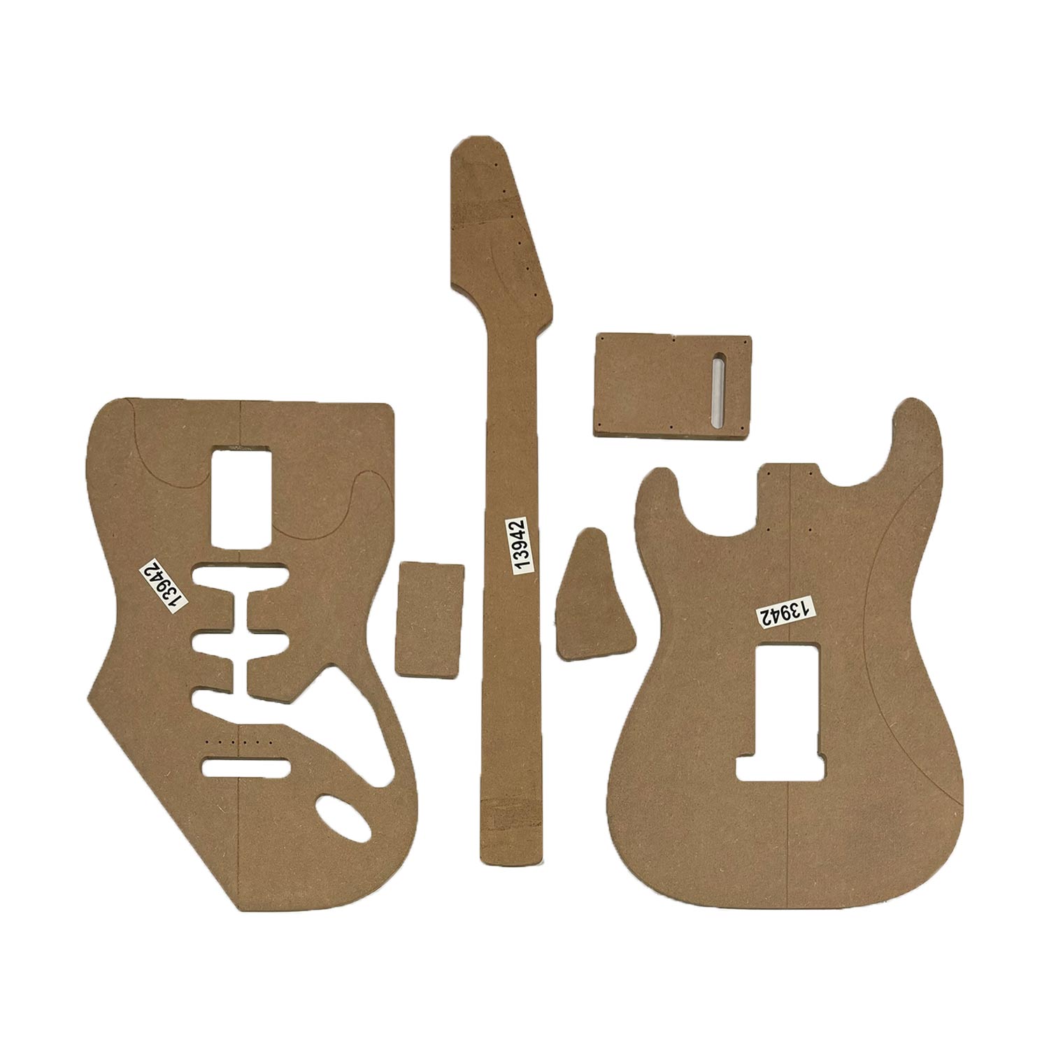 Stratocaster '62 style Guitar Template Set Exotic Wood Zone Exotic