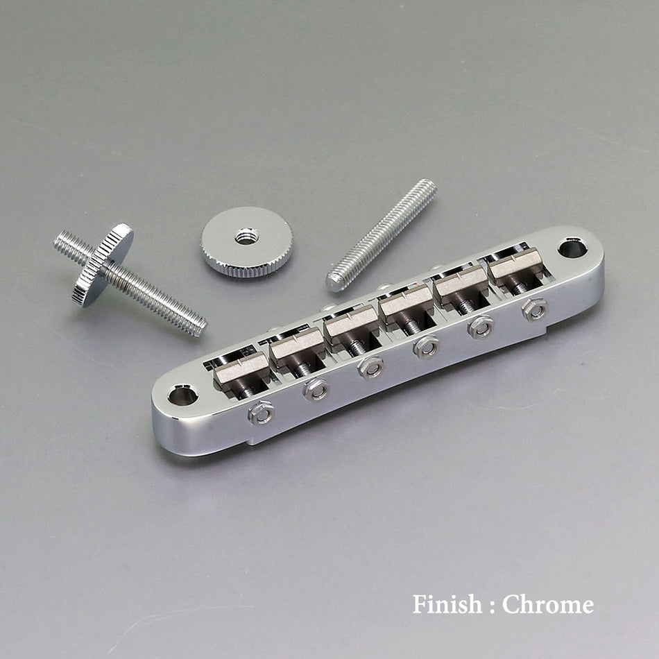 Gotoh Ti103B Tune-O-Matic Guitar Bridge with Titanium Saddles -Chrome Finish