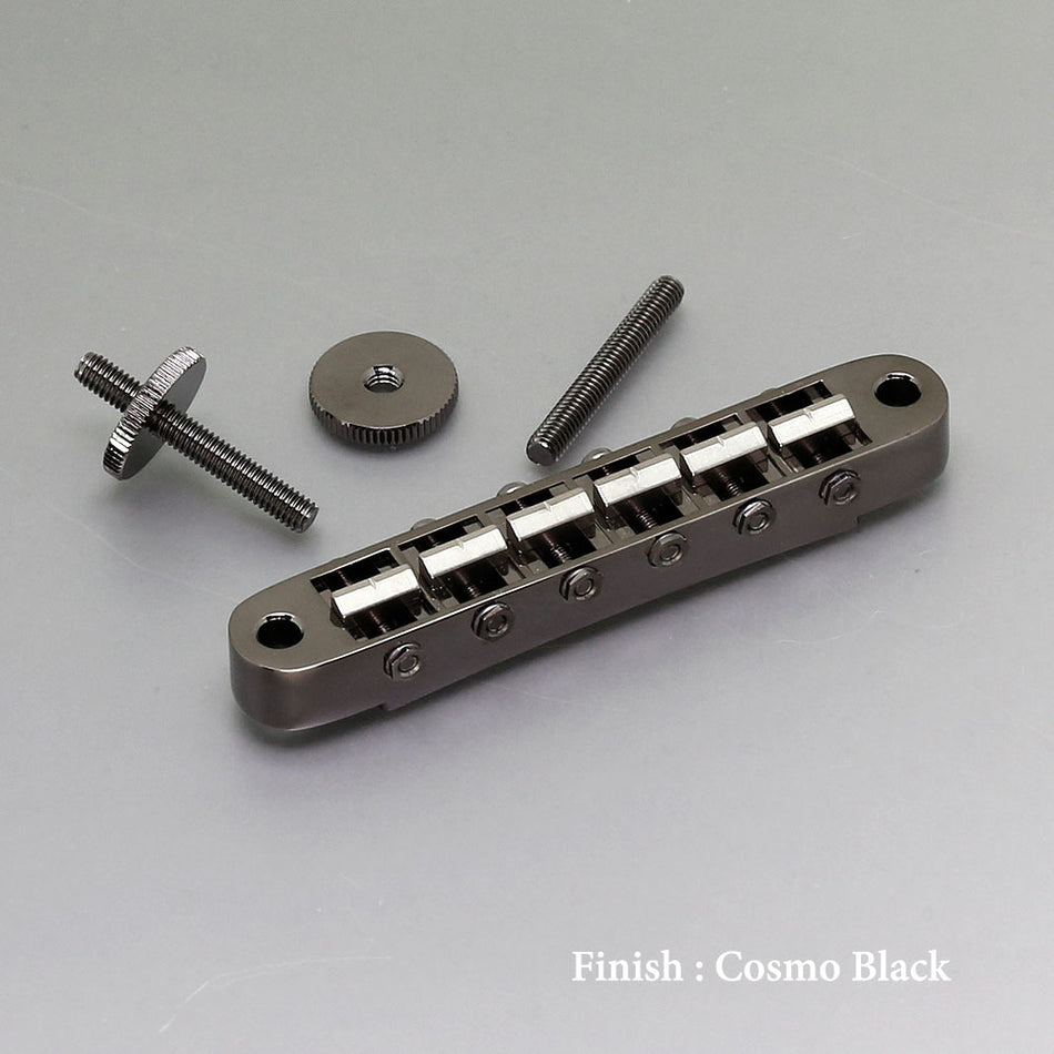 Gotoh Ti103B Tune-O-Matic Guitar Bridge with Titanium Saddles -Cosmo Black Finish