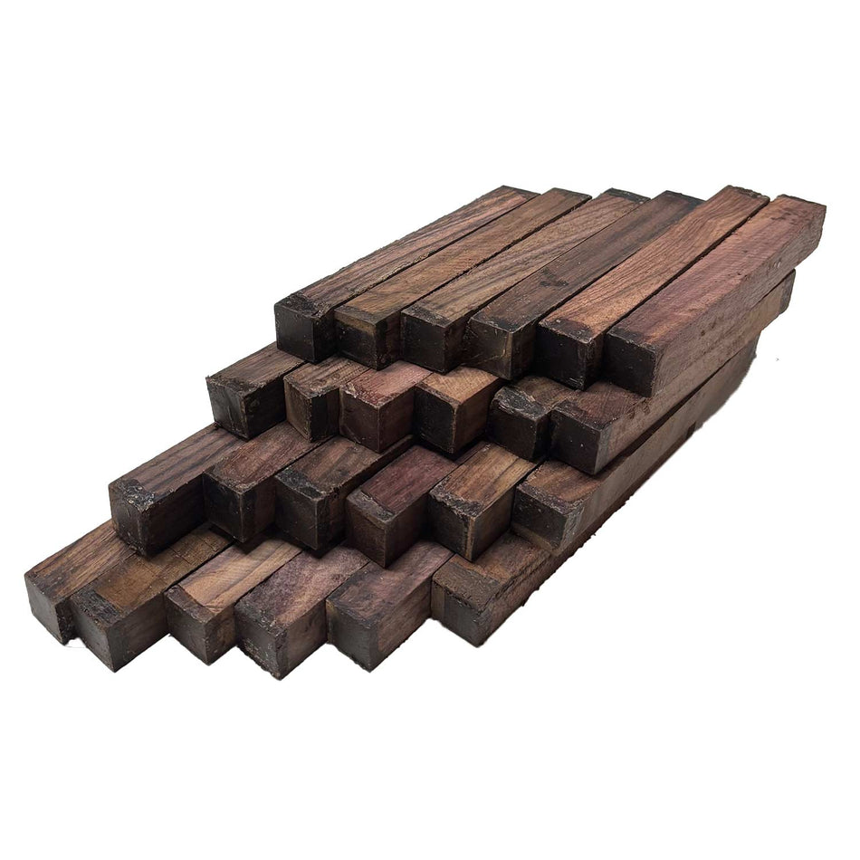 Pack of 24, East Indian Rosewood Pen Blanks 3/4"x 3/4"x 5" (Buy 12 + Get 12 FREE)