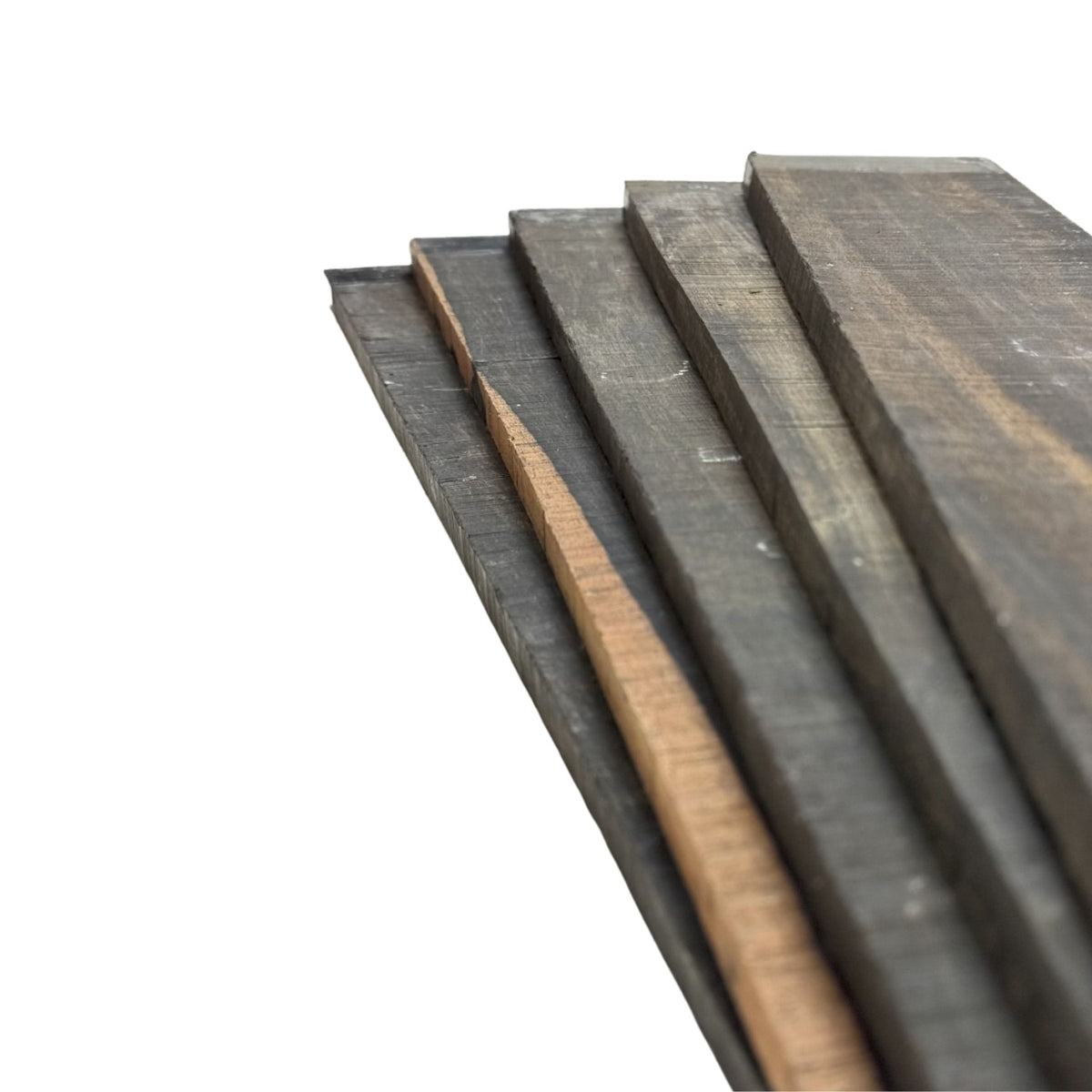 Bulk 10-Piece Gaboon Ebony Fingerboard Blanks – Master Grade Seconds with Natural Pinholes Exotic Wood Zone 