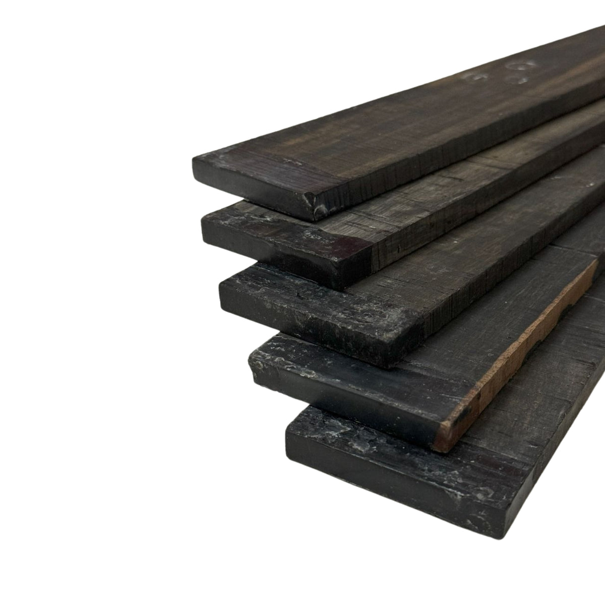 Bulk 10-Piece Gaboon Ebony Fingerboard Blanks – Master Grade Seconds with Natural Pinholes Exotic Wood Zone 