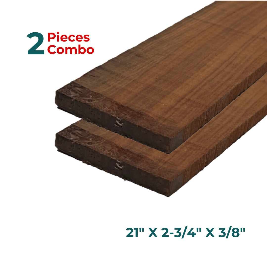 2 Pack, Mexican Granadillo Guitar Fingerboard Blanks 21&quot; x 2-3/4&quot; x 3/8&quot; - Exotic Wood Zone - Buy online Across USA 