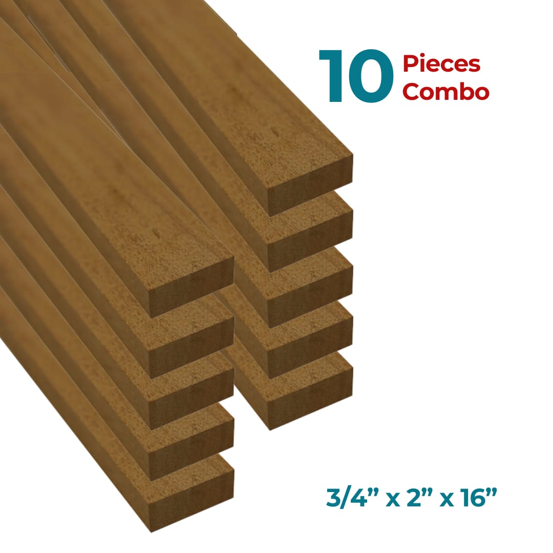 10 Pcs Combo Pack, Lumber Boards 3/4” x 2” x 16” Cutting Board Blocks - Exotic Wood Zone - Buy online Across USA 