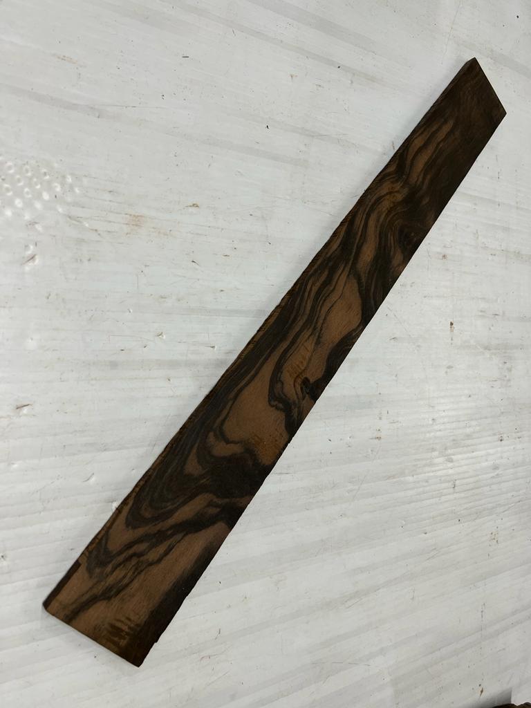 Pack Of 5, Exotic Rare Wild Figured Ebony Tapered Fingerboard 533 x 60 - 70 x 9.5 mm - Exotic Wood Zone - Buy online Across USA 
