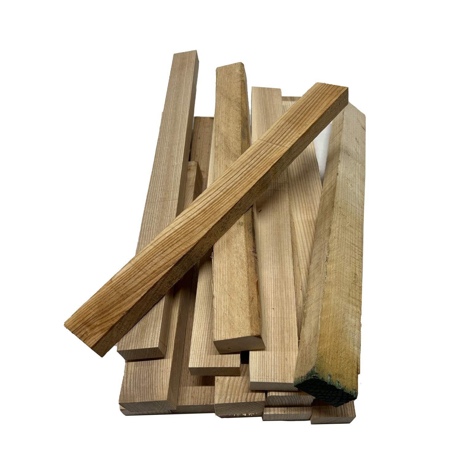 15 Pound Box of White Ash Wood Cut-Offs - 3/4&quot;-1&quot; Thick pieces - Exotic Wood Zone - Buy online Across USA 