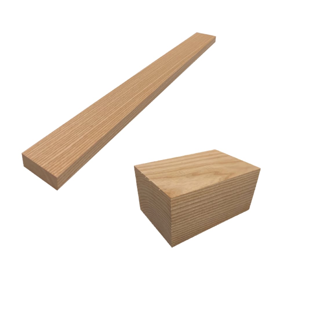 Neck Blank + Heel Block Combo | White Ash - Exotic Wood Zone - Buy online Across USA 