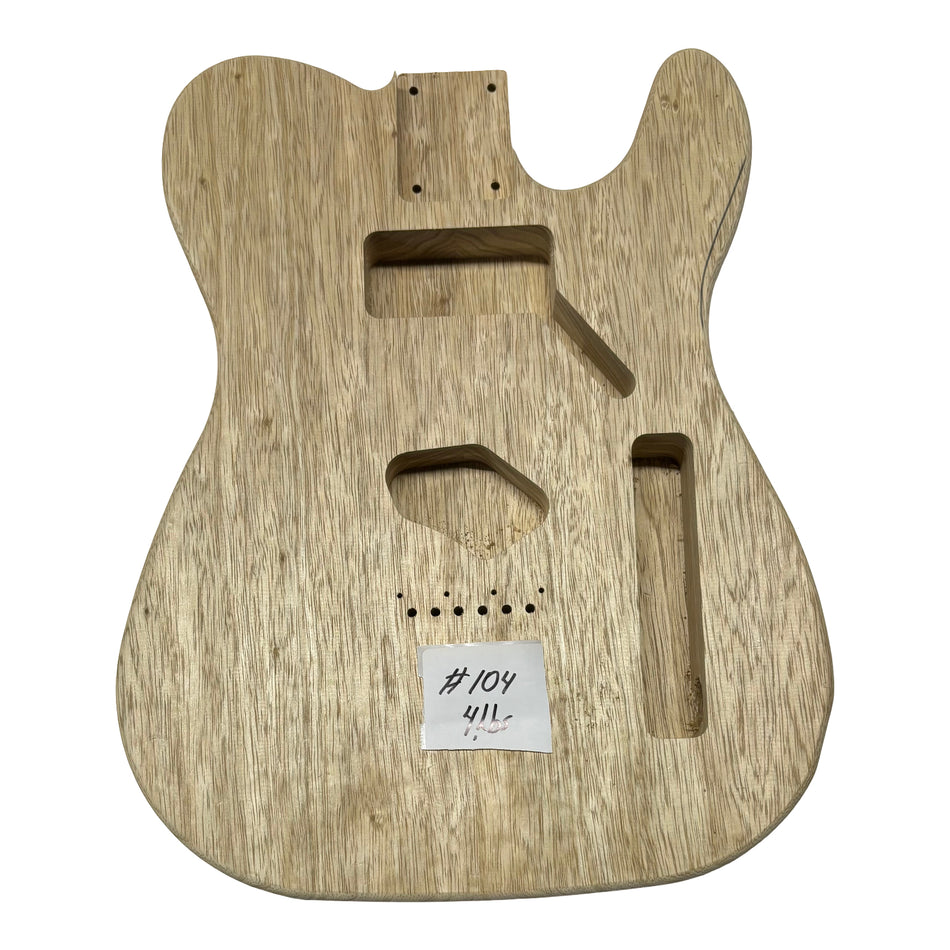 TL-Style White Limba Unfinished Fender Guitar Body #104