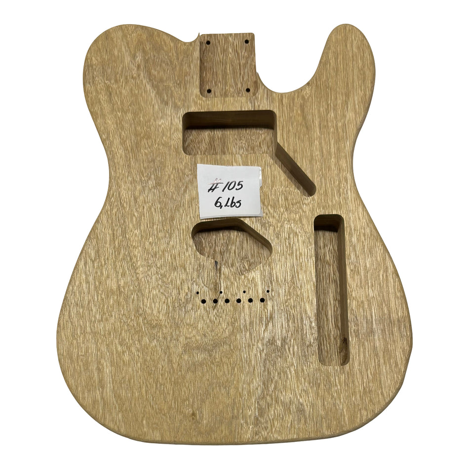 TL-Style White Limba Unfinished Fender Guitar Body #105