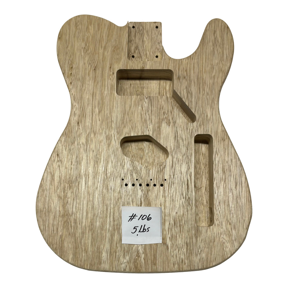 TL-Style White Limba Unfinished Fender Guitar Body #106