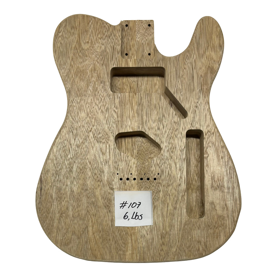 TL-Style White Limba Unfinished Fender Guitar Body #107