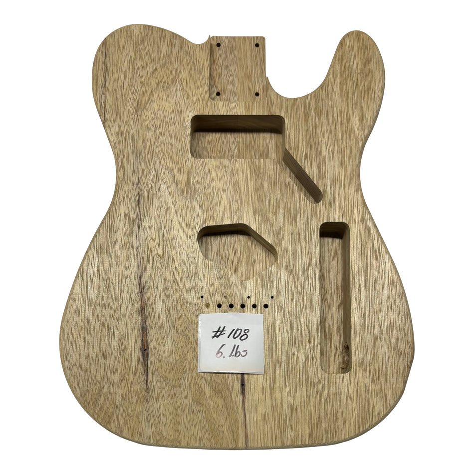TL-Style White Limba Unfinished Fender Guitar Body #108