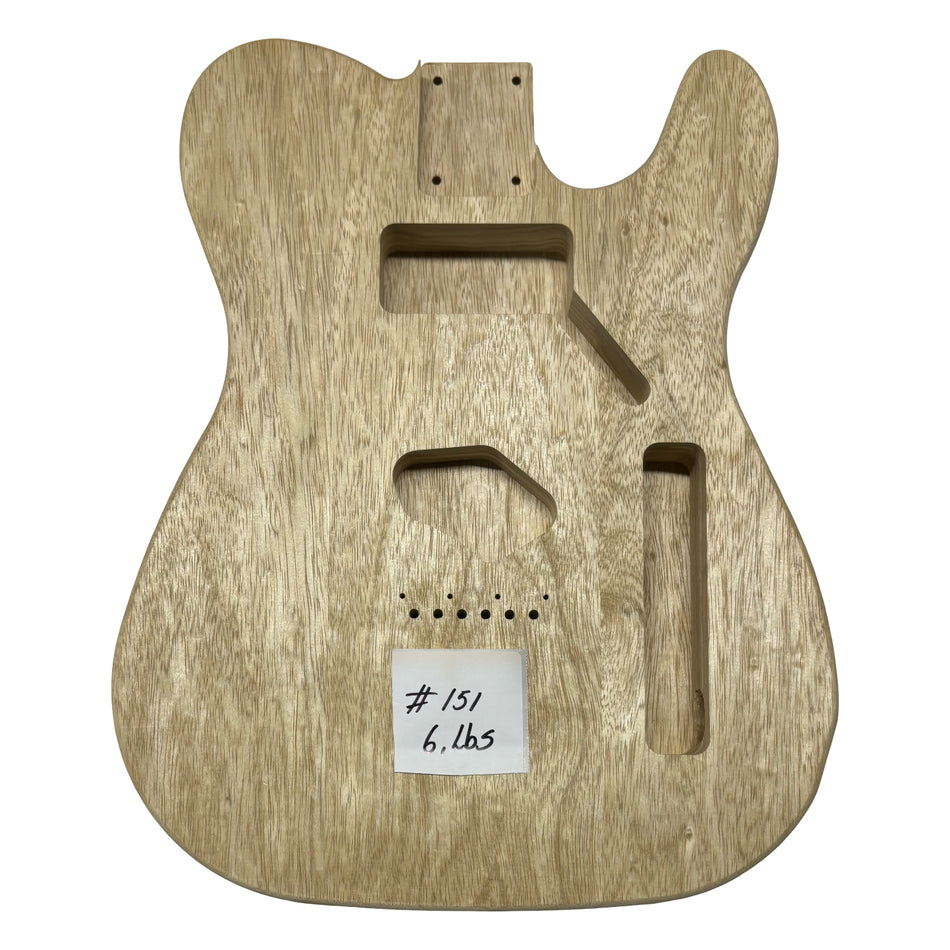 TL-Style White Limba Unfinished Fender Guitar Body #151