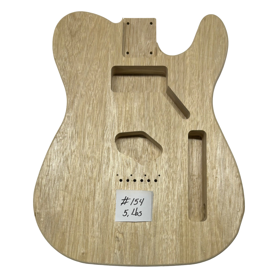 TL-Style White Limba Unfinished Fender Guitar Body #154