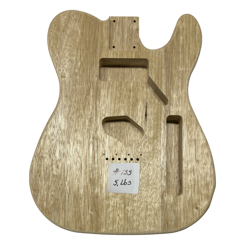 TL-Style White Limba Unfinished Fender Guitar Body #155