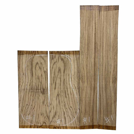 Zebrawood Dreadnought Guitar Back & Side Set - Exotic Wood Zone - Buy online Across USA 