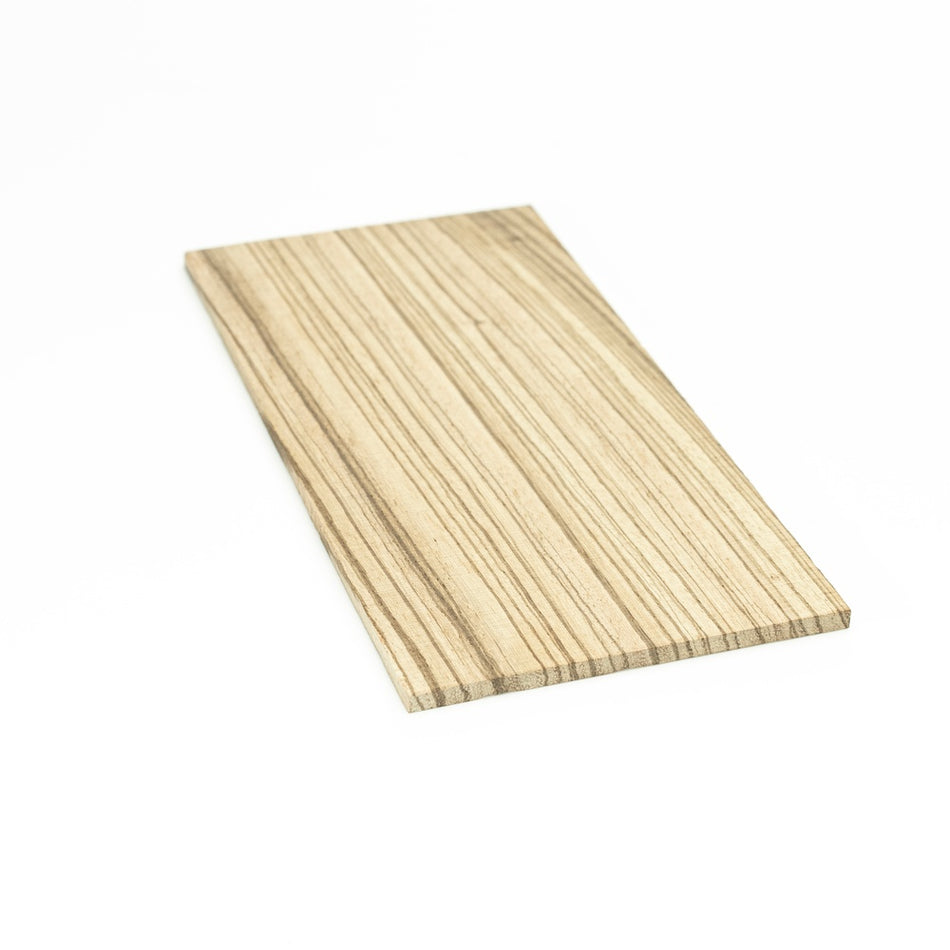 Zebrawood Wood Veneer | Marquetry Inlay - 200mm x 100mm x 4mm