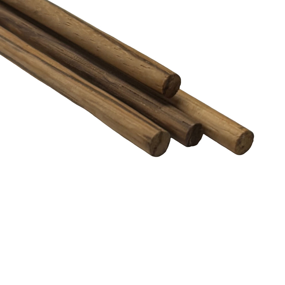 Zebrawood Wooden Dowel Rods | Solid Hardwood Sticks for Crafting, DIY