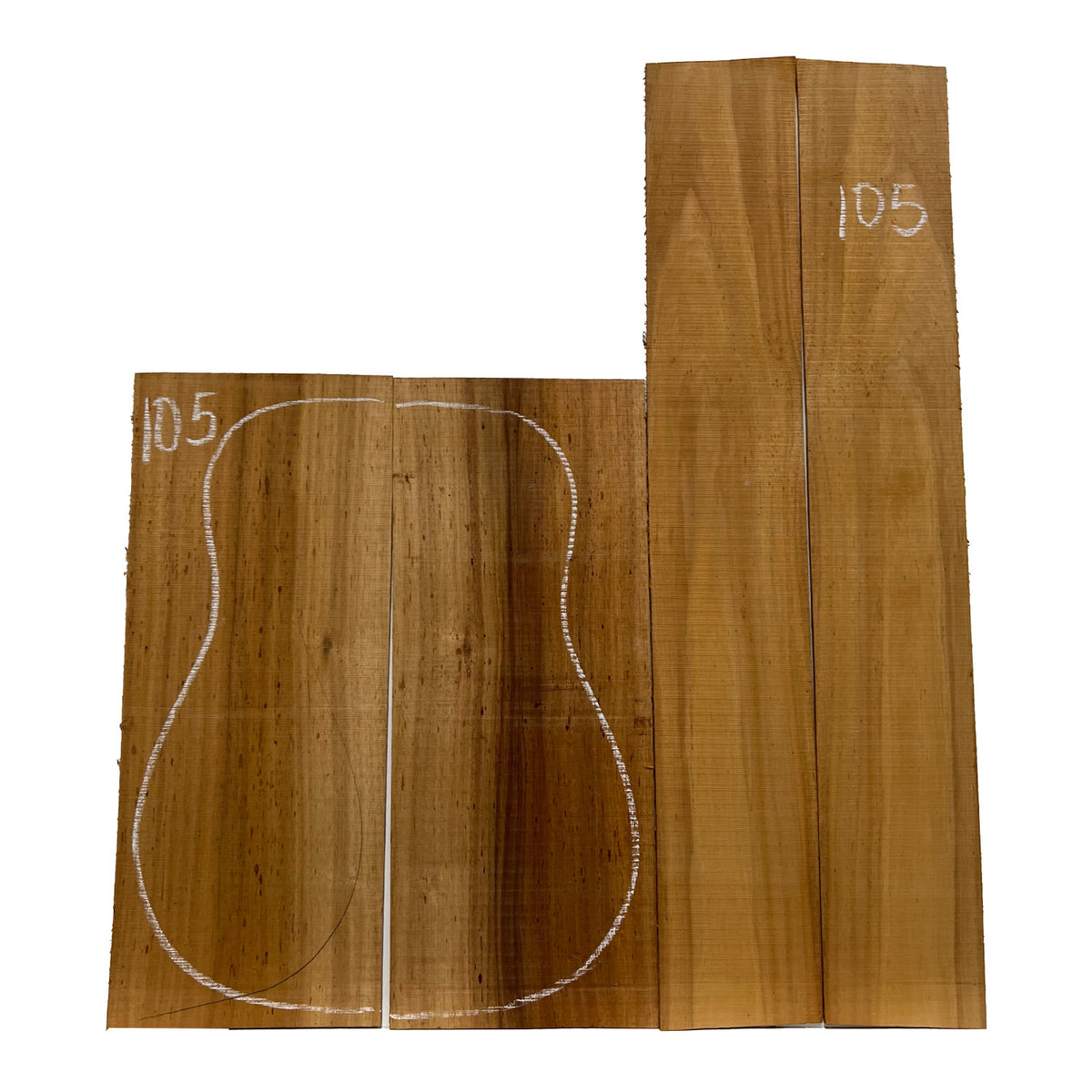 Acacia Dreadnought Guitar Back & Side Set #105 - Exotic Wood Zone - Buy online Across USA 