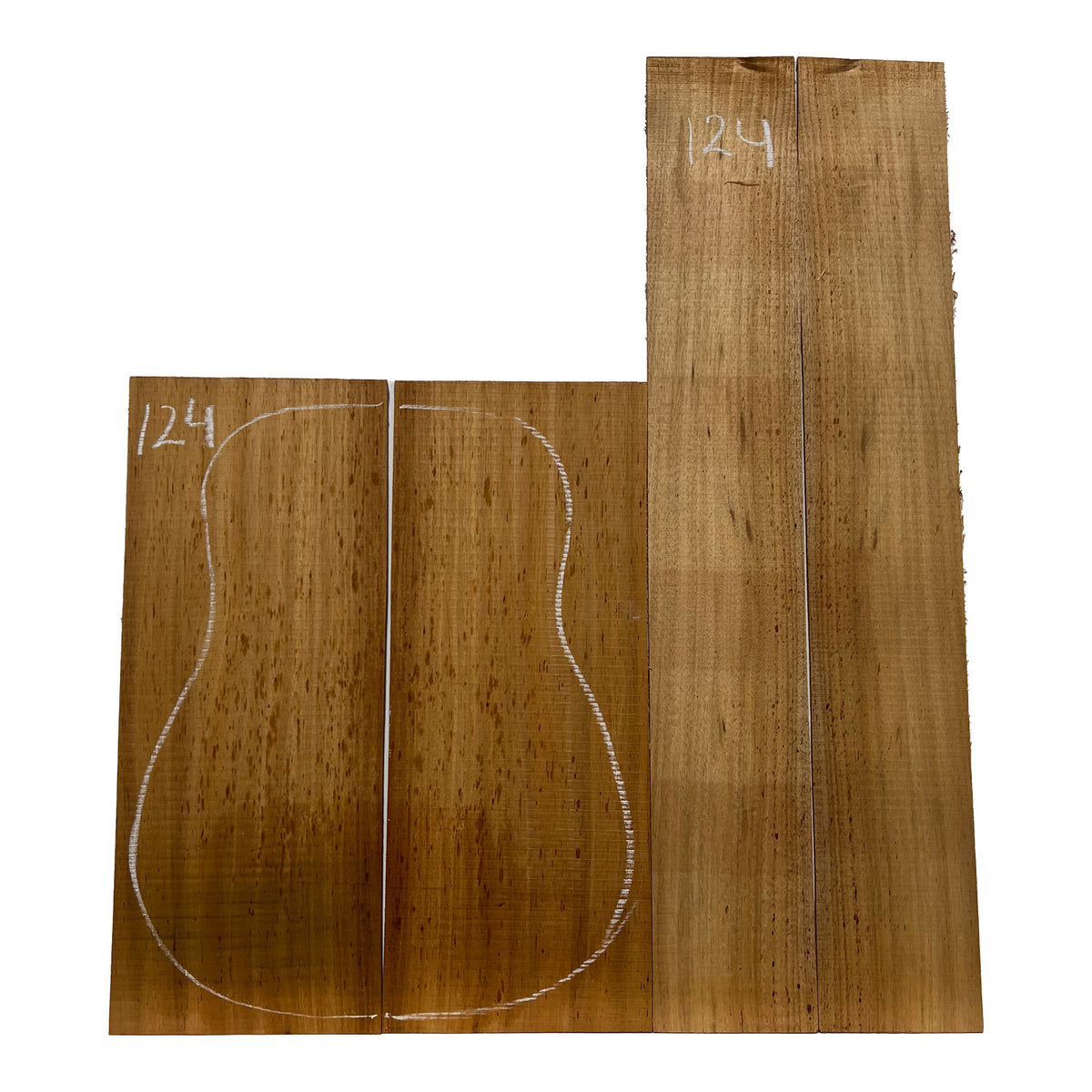 Acacia Dreadnought Guitar Back & Side Set #124 - Exotic Wood Zone - Buy online Across USA 