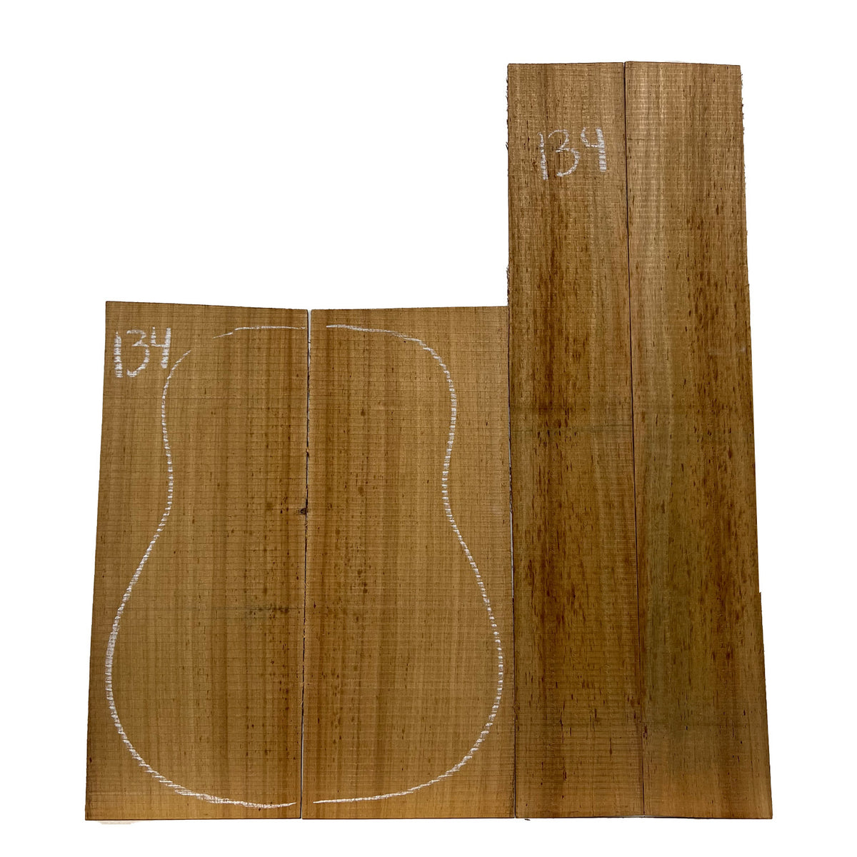 Acacia Classical Guitar Back & Side Set #134 - Exotic Wood Zone - Buy online Across USA 