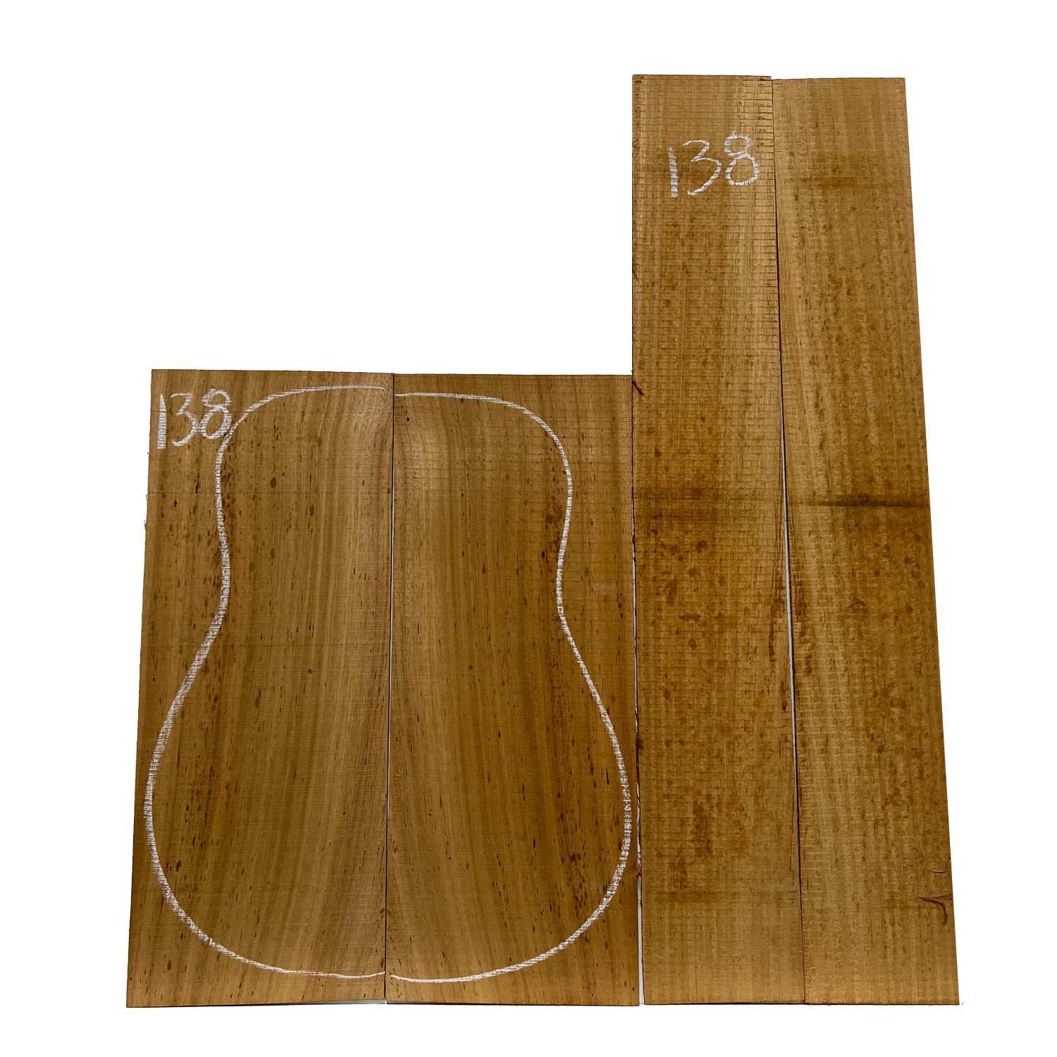 Acacia Classical Guitar Back & Side Set #138 - Exotic Wood Zone - Buy online Across USA 