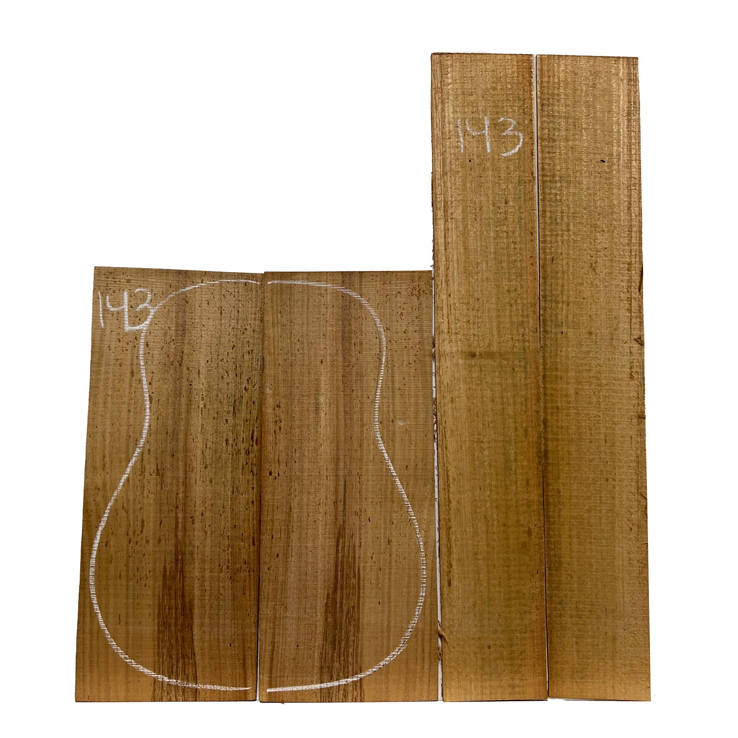 Acacia Classical Guitar Back & Side Set #143 - Exotic Wood Zone - Buy online Across USA 