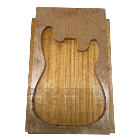 African Swam Ash/Ayous Electric/Bass Guitar Single Piece Wood Body Blanks 21.5″ x 15-3/4″ x 2-1/4″ #86 - Exotic Wood Zone - Buy online Across USA 