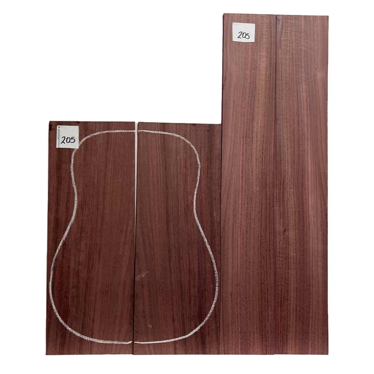 Purpleheart Dreadnought Guitar Back & Side Set #205 - Exotic Wood Zone - Buy online Across USA 