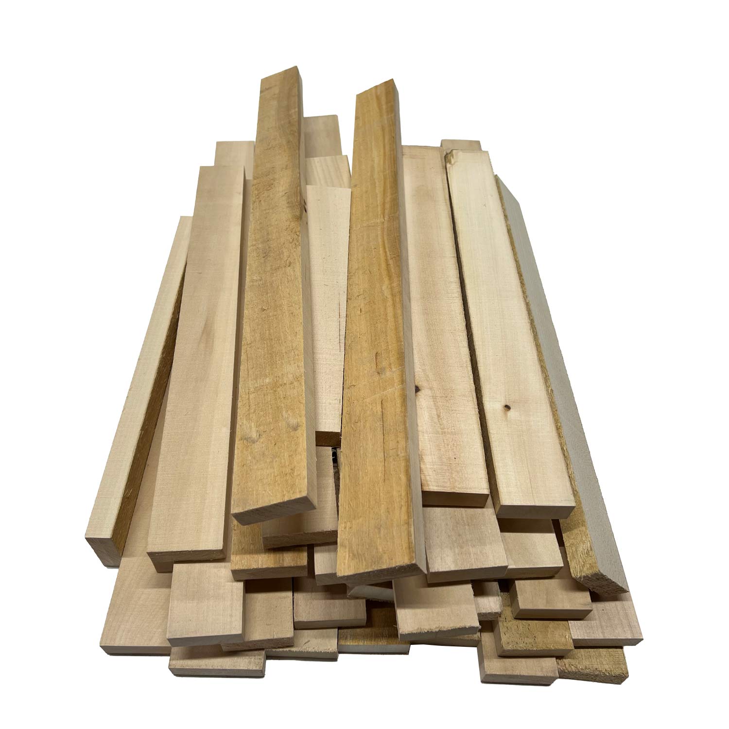 15 Pound Box of Basswood Wood Cut-Offs - 1/4&quot; - 3/4&quot; Thick pieces - Exotic Wood Zone - Buy online Across USA 