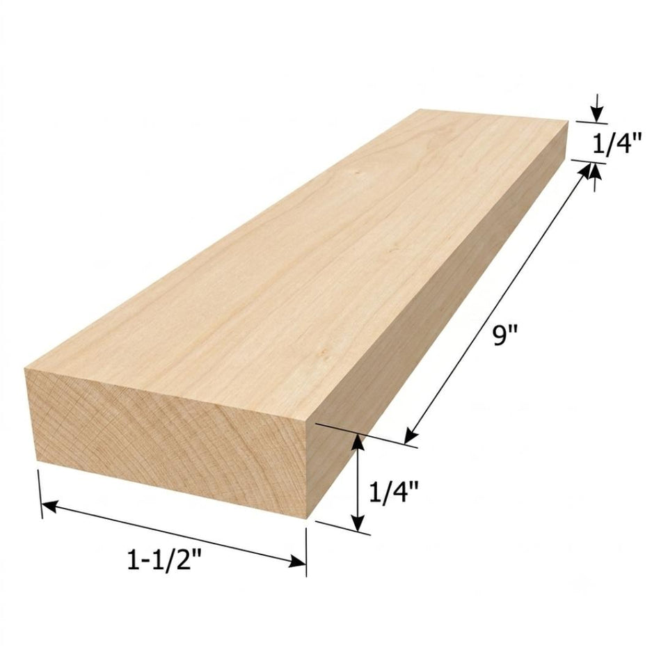 Basswood Inlay Wood Blank 1/4” x 1-1/2“ x 9”