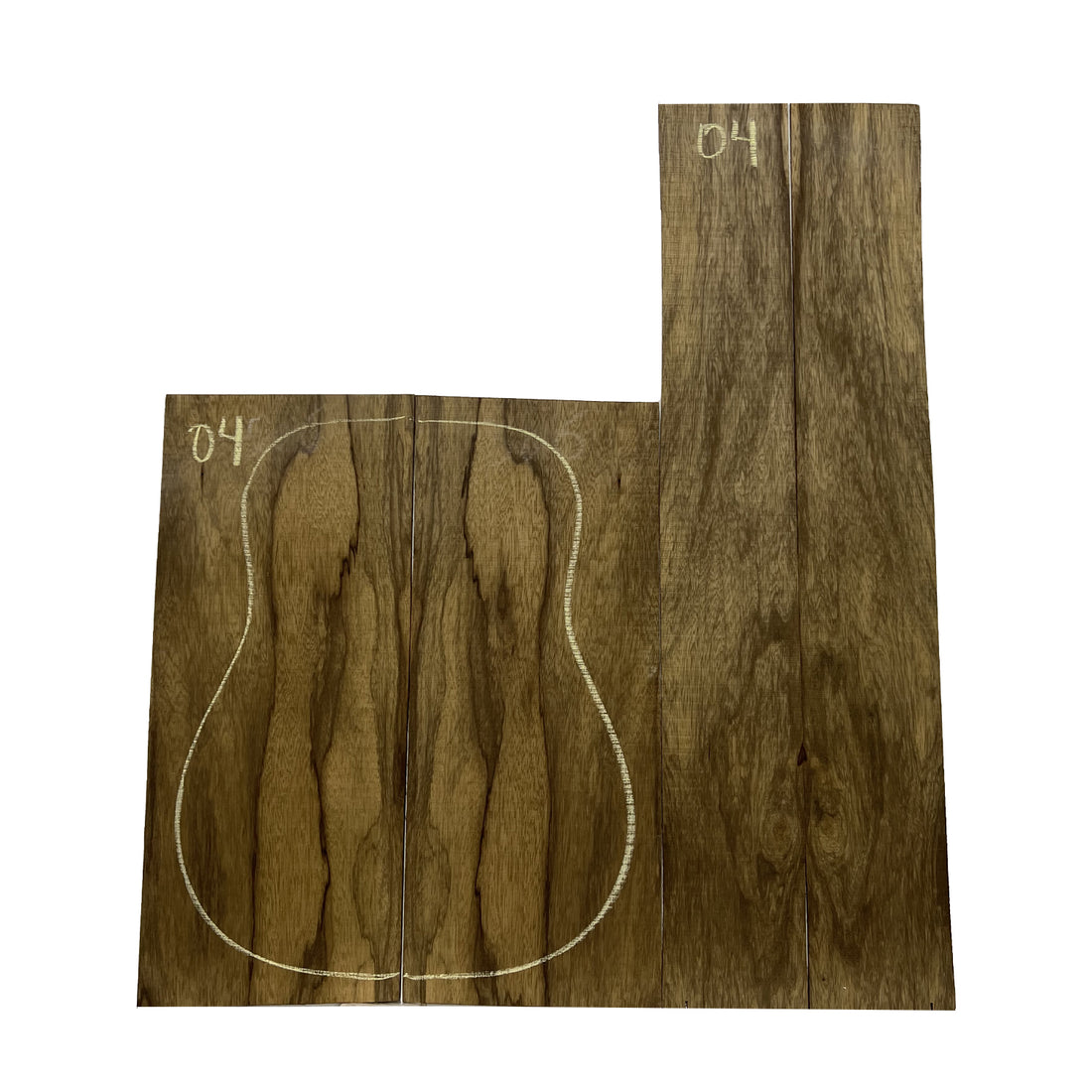 Black Limba Dreadnought  Acoustic Guitar Back and Side Sets 