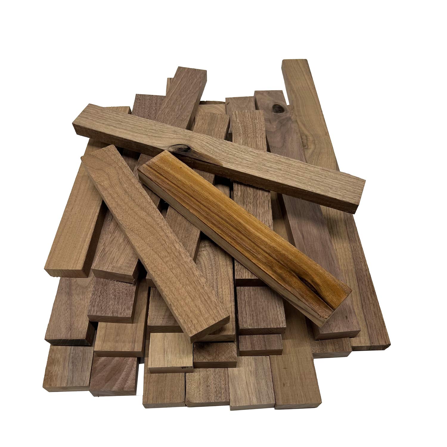 15 Pound Box of American Black Walnut Wood Cut-Offs - 3/4&quot;-1&quot; Thick pieces - Exotic Wood Zone - Buy online Across USA 