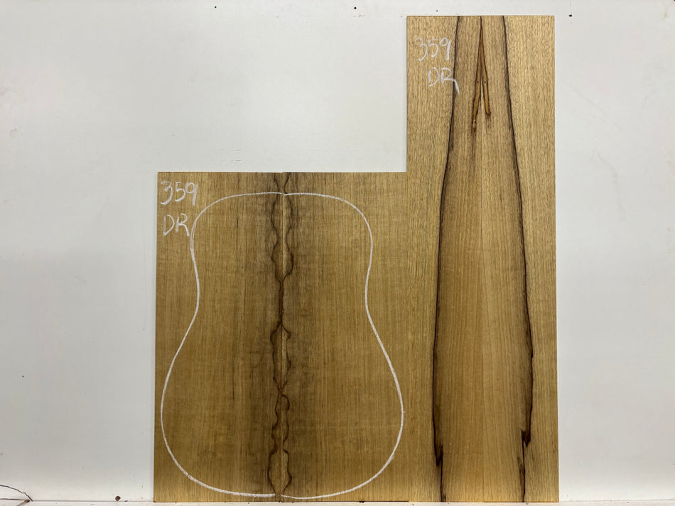 Black Limba Dreadnought Guitar Back and Side Set #359