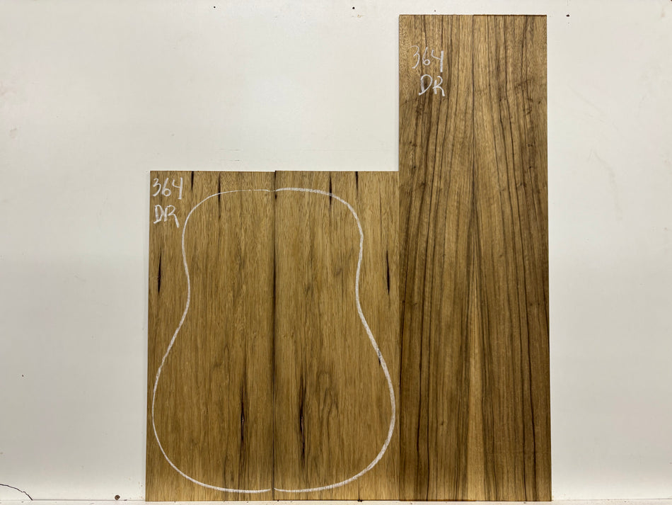 Black Limba Dreadnought Guitar Back and Side Set #364