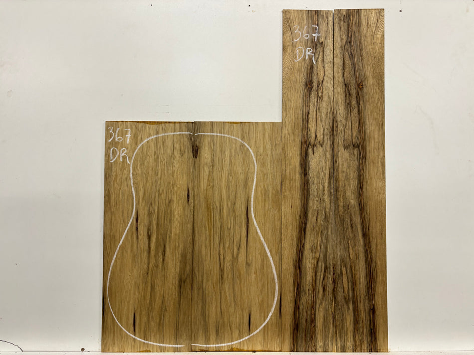 Black Limba Dreadnought Guitar Back and Side Set #367